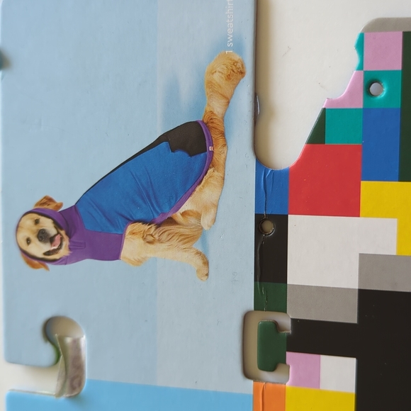 NWT Dog  Color block Lego Sweatshirt Medium - Picture 4 of 6